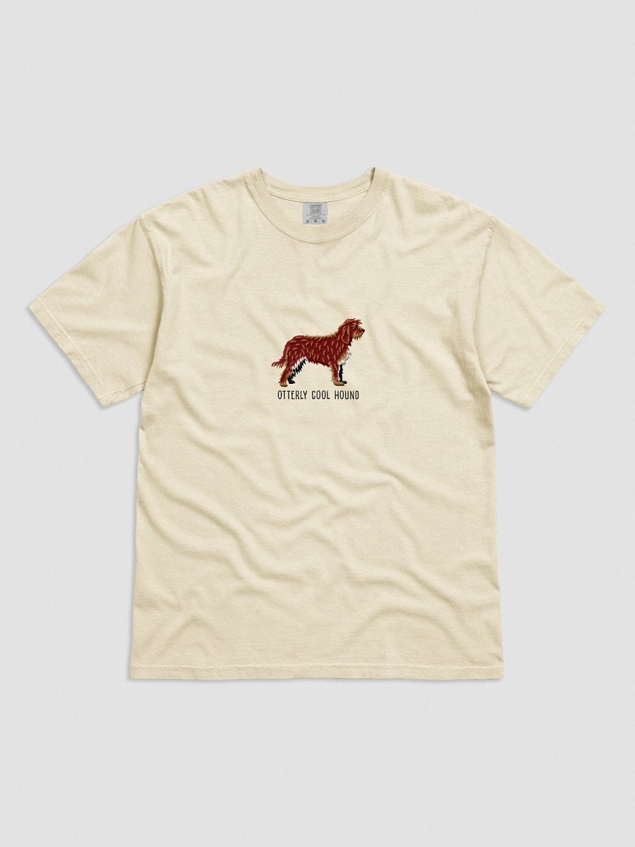Otterly Cool Hound T-Shirt(Embroidered) of an Otterhound(Chocolate) product image (1)