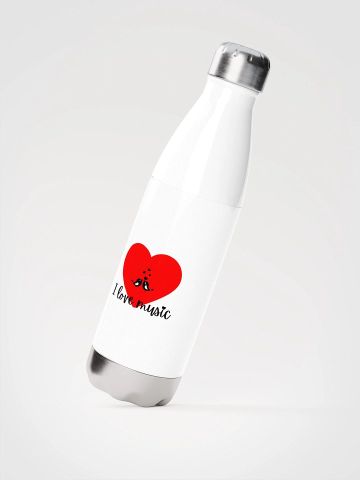 I LOVE MUSIC Stainless Steel Water Bottle product image (2)