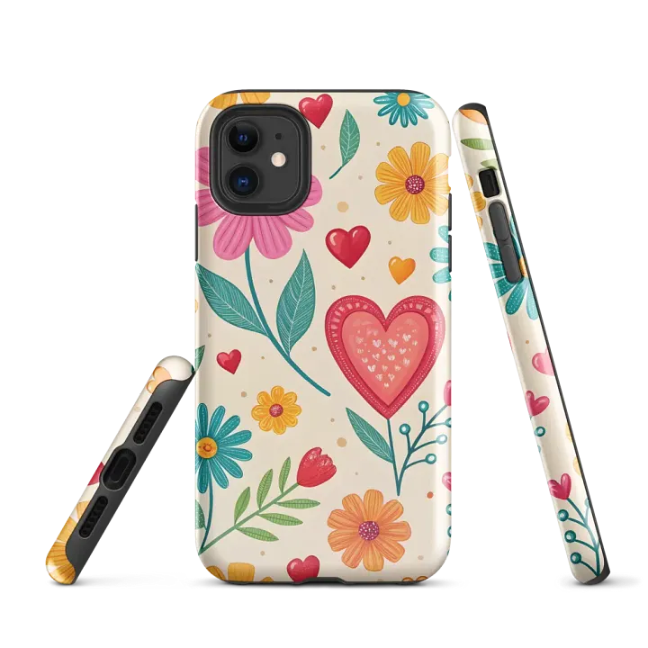 Whimsical Heart Garden iPhone® Tough Case product image (1)