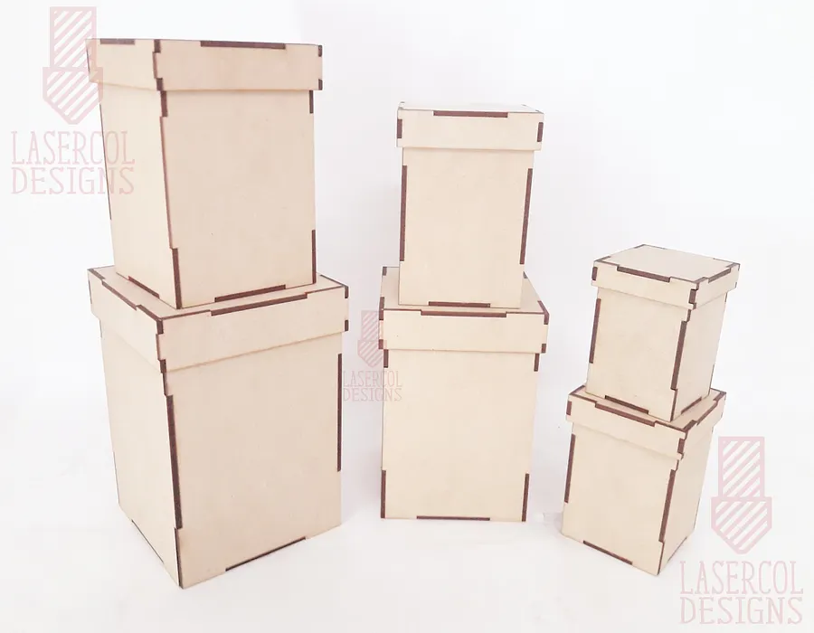 Boxes Set 3 (6 sizes) - Laser Cut Files product image (10)