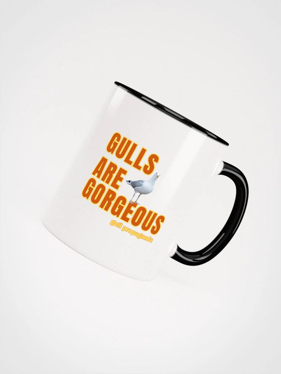 Gulls are Gorgeous - Gull Propaganda Long Sleeve Ceramic Mug with Colour interior product image (39)