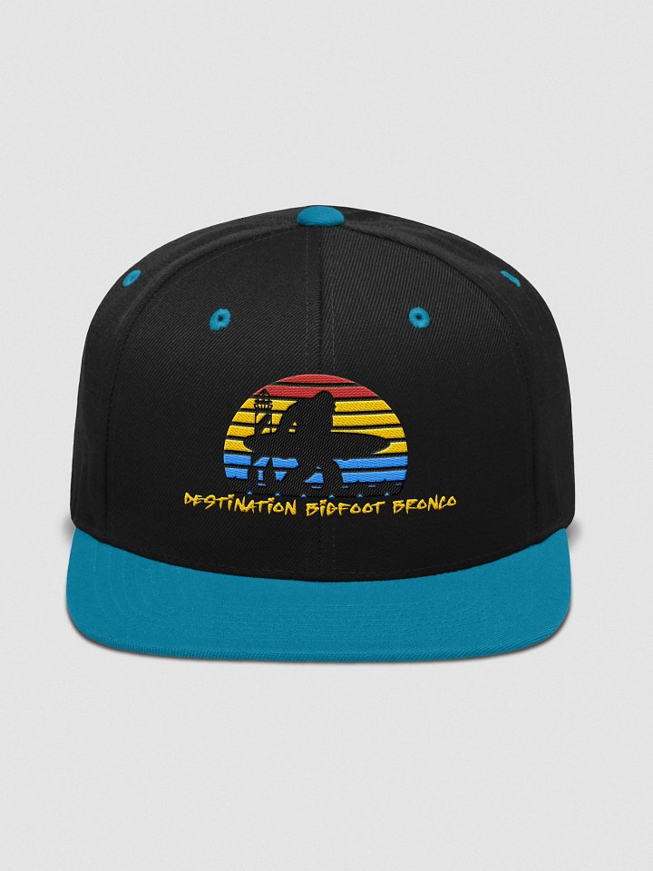 Classic Black & Teal Wool Blend Snapback – Classic Logo Edition product image (1)