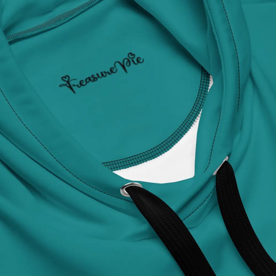 Plain Teal Green Light Summer Unisex Recycled Polyester Heavyweight Premium Hoodie by Treasure Pie product image (5)