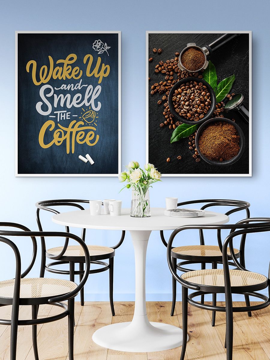 Coffee Lettering Poster Print, Good Morning Coffee Poster, Coffee Lover Gift, Coffee Station Wall Art —Trendy Kitchen Wall Art,Kitchen Decor product image (2)