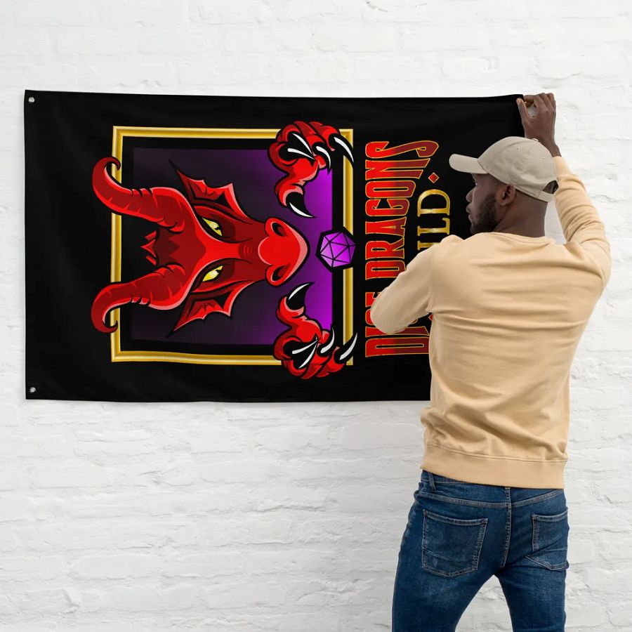 Dice Dragons Guild Vertical Flag (Black) product image (11)