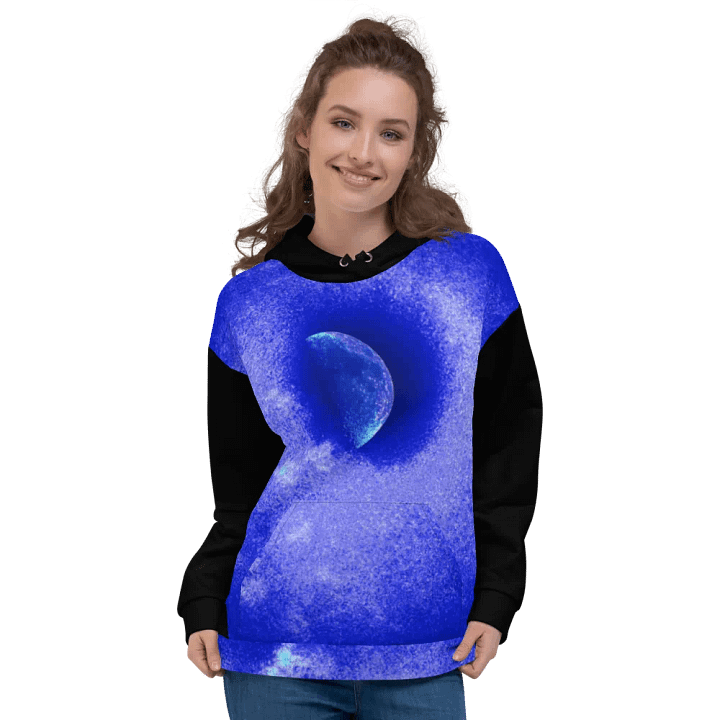 Darkest Disintegrating Moon Unisex Pull Over Hoodie product image (1)