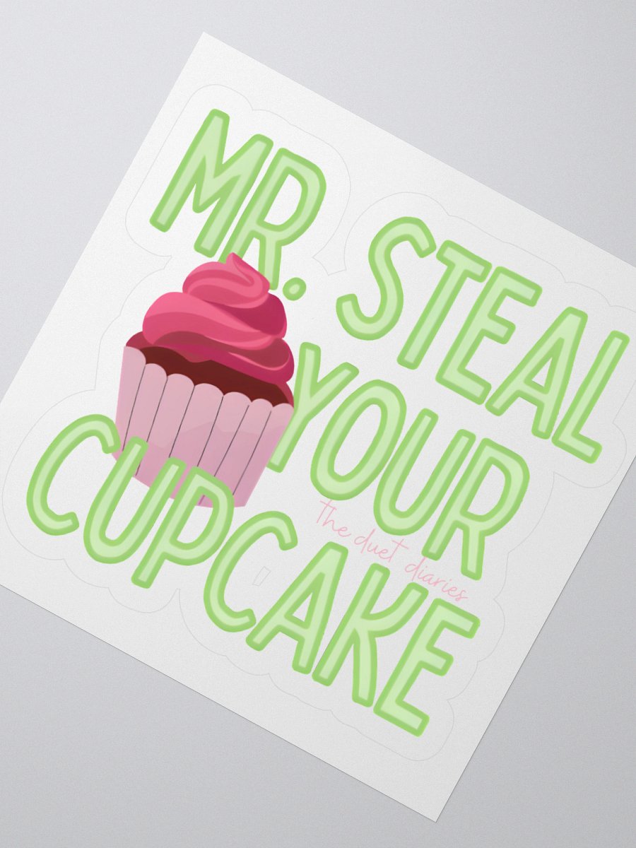 Mr. Steal Your Cupcake Sticker (3″ × 3″) product image (2)