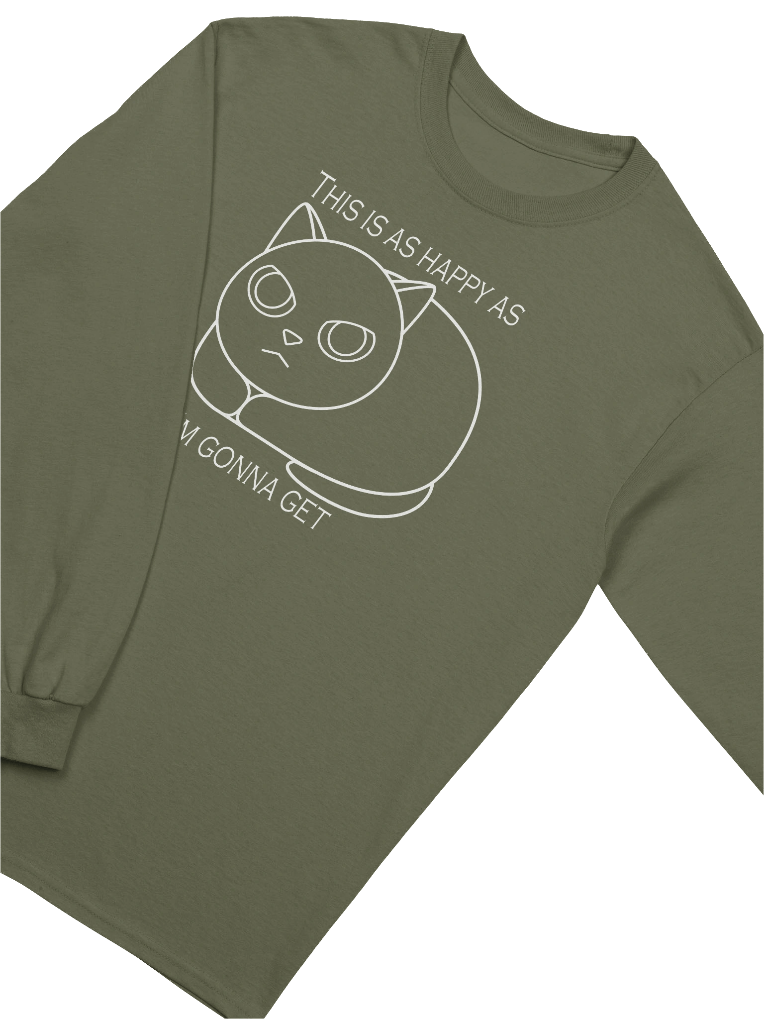 Happy Grumpy Cat - Unisex Adult Long Sleeve T-shirt product image (10)