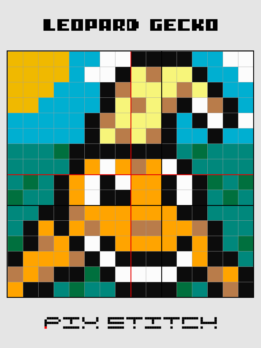 Leopard Gecko Pixel Art product image (2)