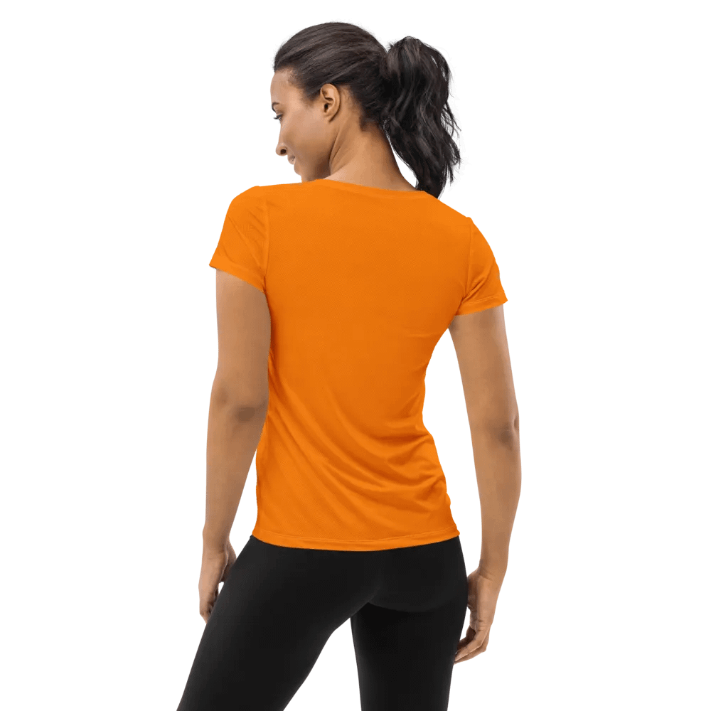 Plain Color Orange Athletic T-Shirt product image (2)
