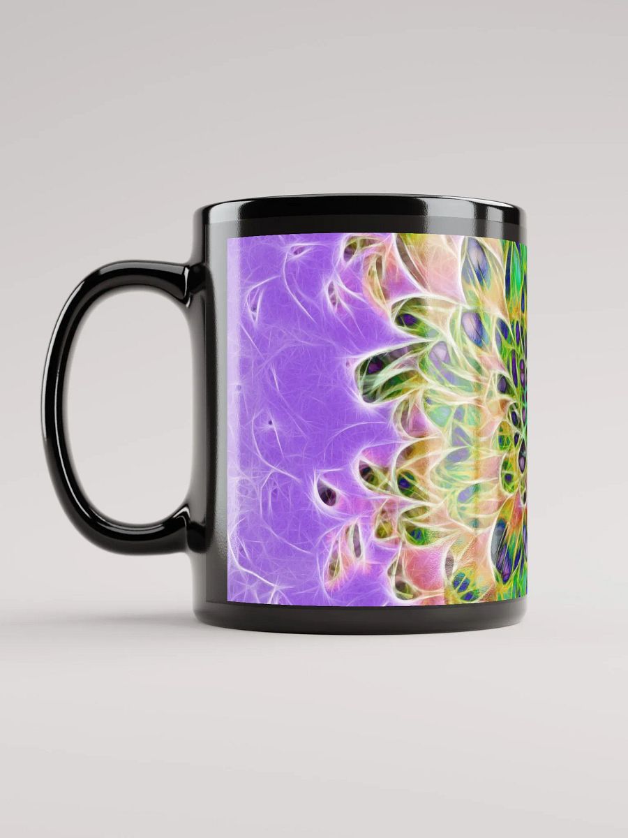 Peacock Chrysanthemum Black Coffee Mug product image (12)