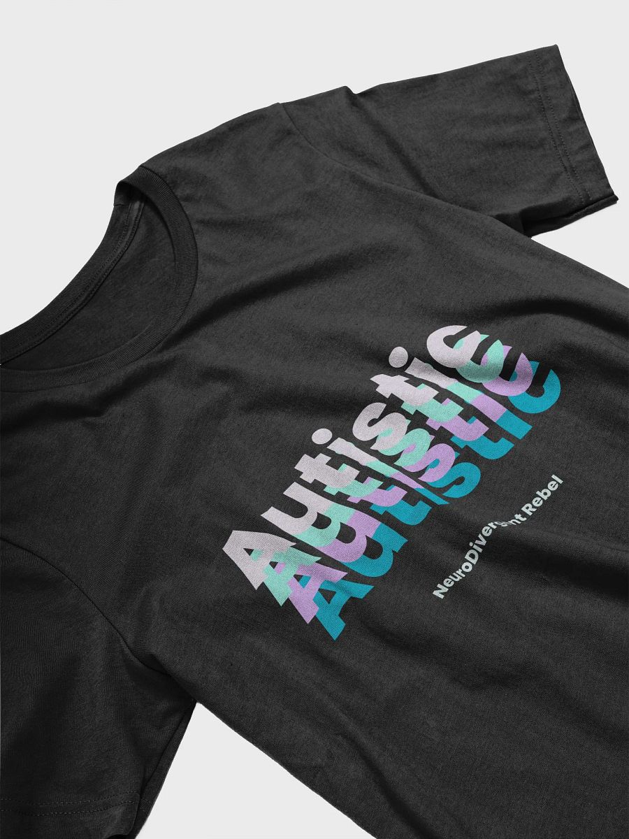 Autistic x4 (Lavender, teal, purple, and turquoise words) Super Soft T-shirt product image (3)