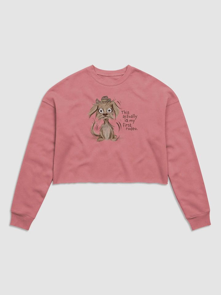 Anxious Pup Cropped Sweatshirt Mauve product image (1)