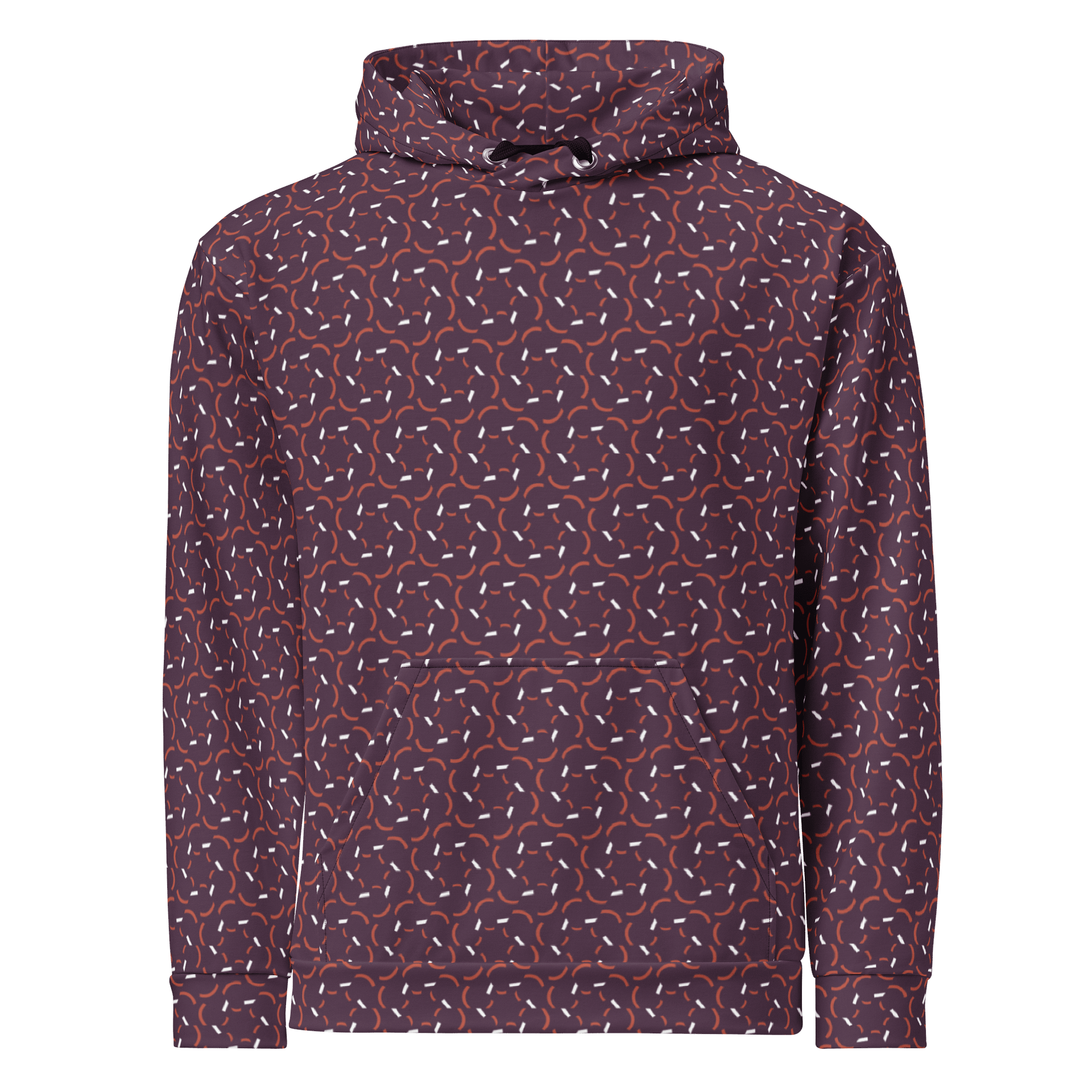 Violet Flux Geometric Allover Print Hoodie for Men and Women product image (1)