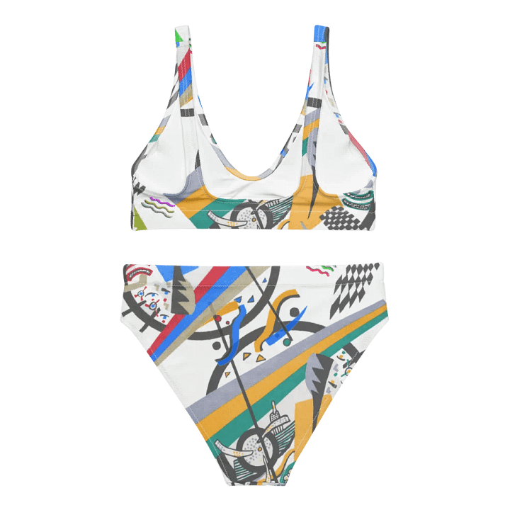Abstract Lithographic Pattern Design High Waisted Bikini - V4 product image (1)