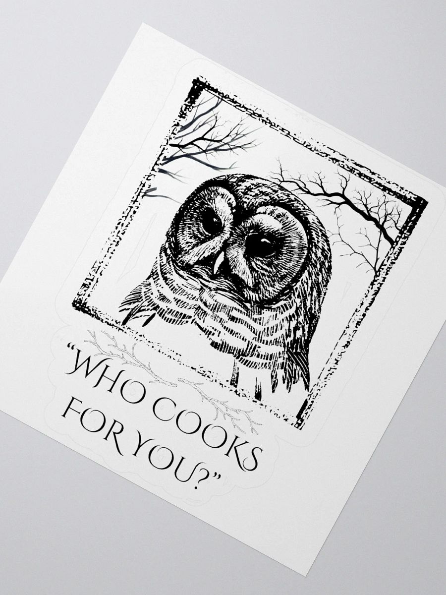 Barred Owl - "Who Cooks For You?" Call Animal Sticker product image (4)