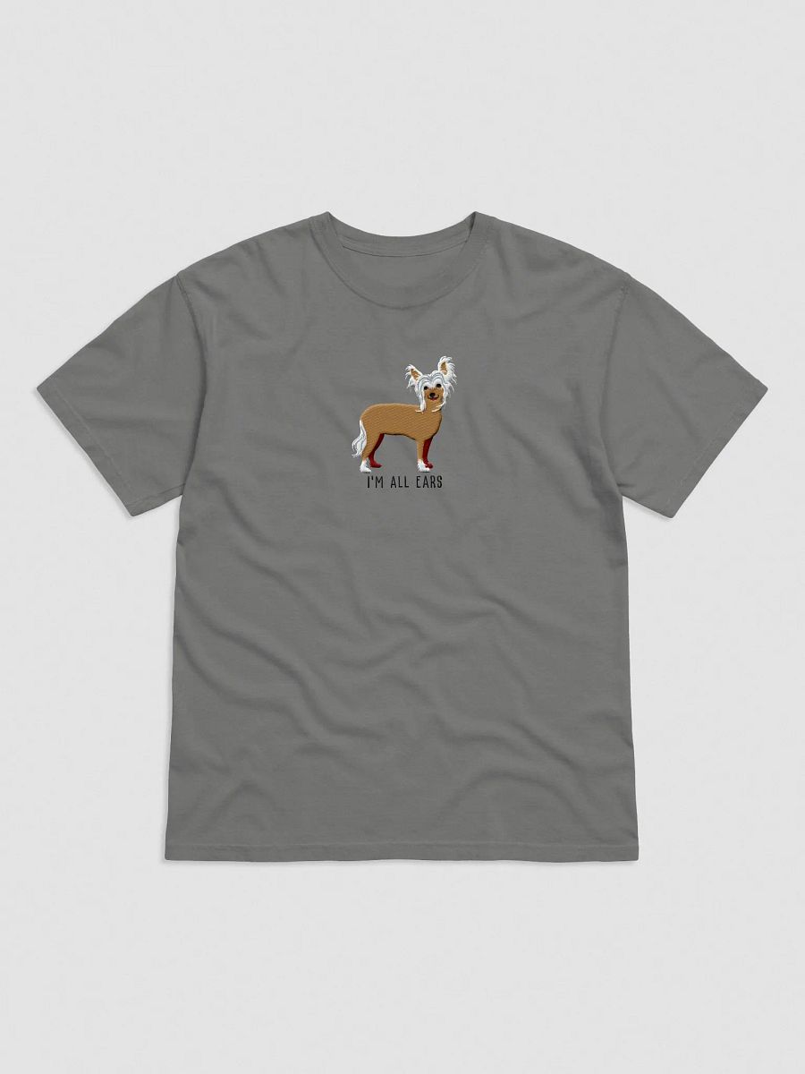 I'm All Ears T-Shirt(Embroidered) of a Chinese Crested Dog(Tan) product image (1)