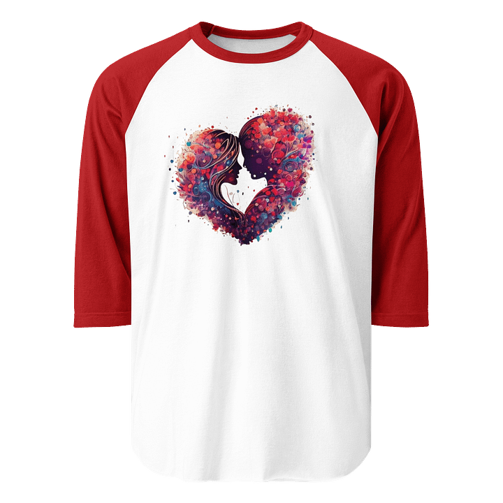 Abstract Love Faces Raglan Long Sleeve T-Shirt product image (11)