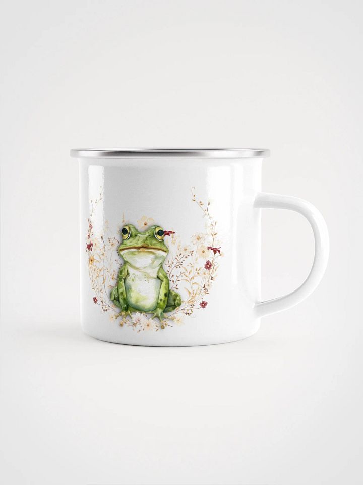 Whimsical FROG Enamel Mug - Emaille Tasse für Froschfans und Prinzessinnen product image (2)