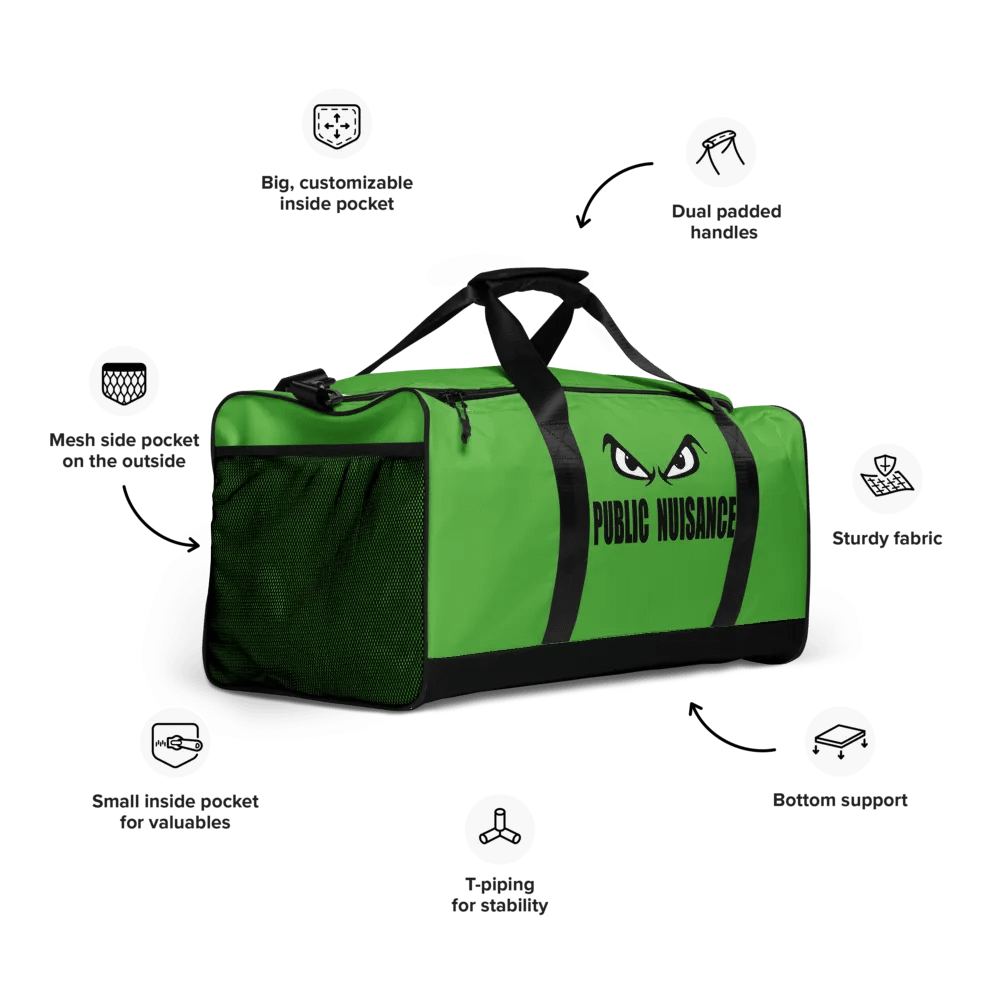 Public Nuisance: Lime Green Duffle Bag product image (10)