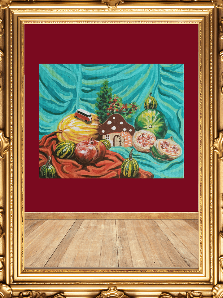 Whimsical Hedgehog Mushroom Sanctuary On Canvas product image (1)