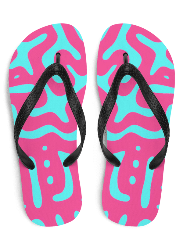 Pink Loves Teal Flip Flops product image (1)