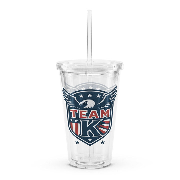 Team K USA Clear Plastic Tumbler product image (1)