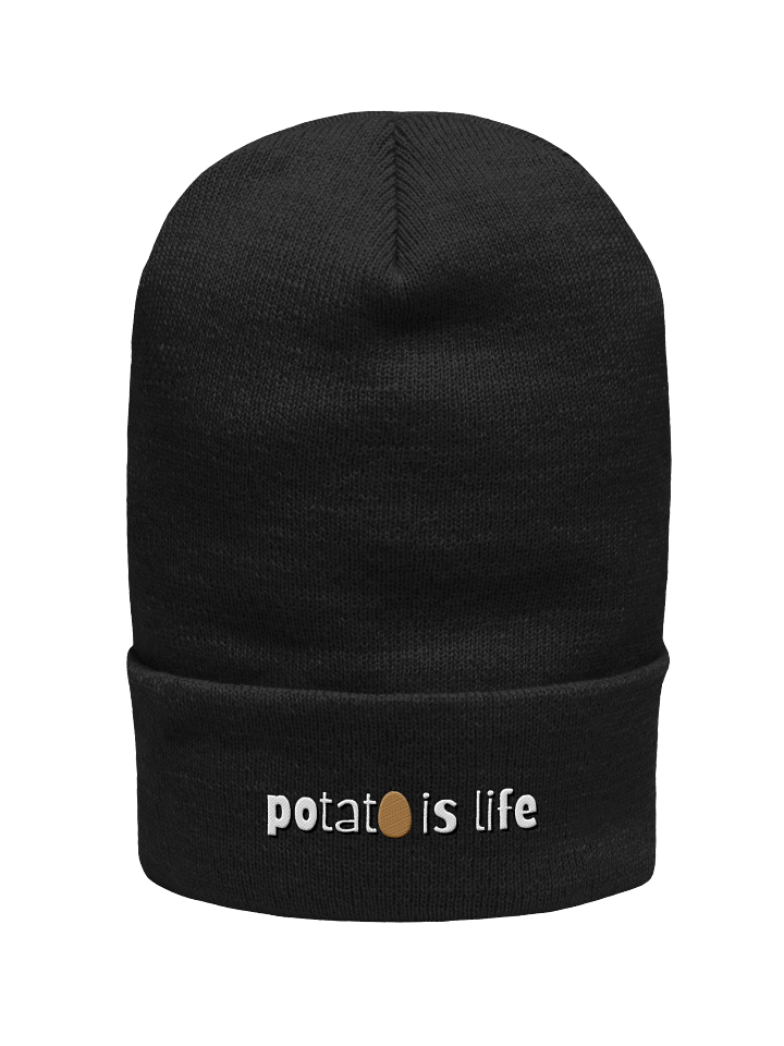 potato is life Beanie Black product image (1)