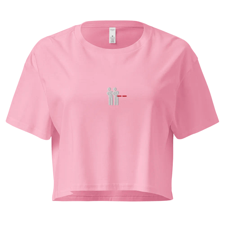 "Unimpressed" Embroidered Crop Top - White Logo product image (5)