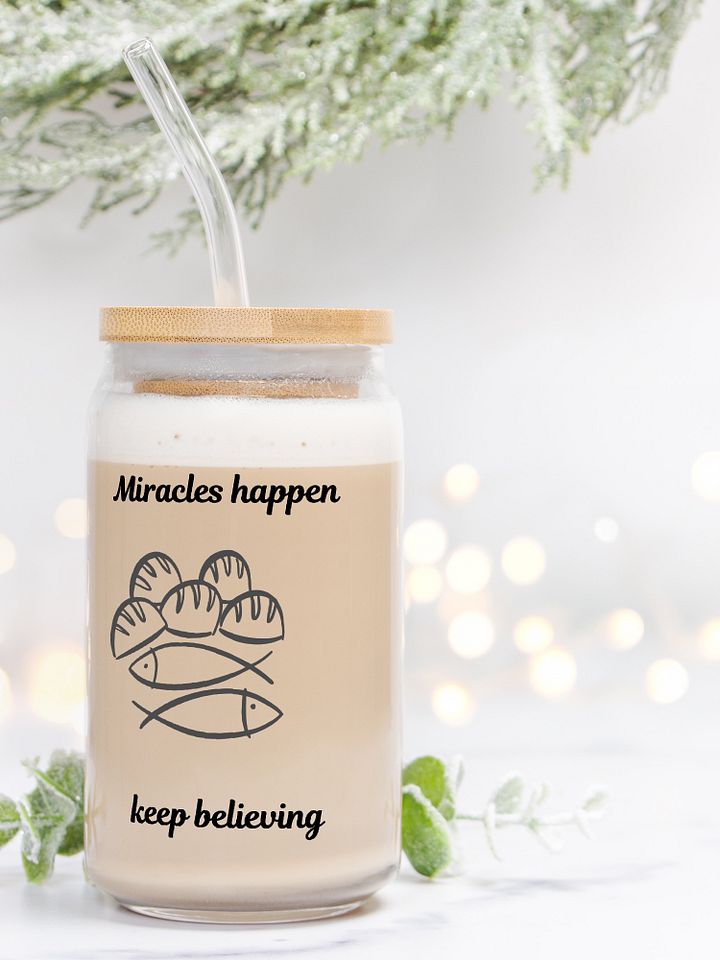 Miracles Happen wellness glass can product image (1)