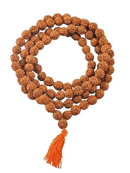 Petrichor Certified Original Rudraksha Mala (Brown, 9-10mm) with Certificate for Wearing and Japa Mala (5 Mukhi Mala, 108 beads Mala Rosary Garland) product image (1)