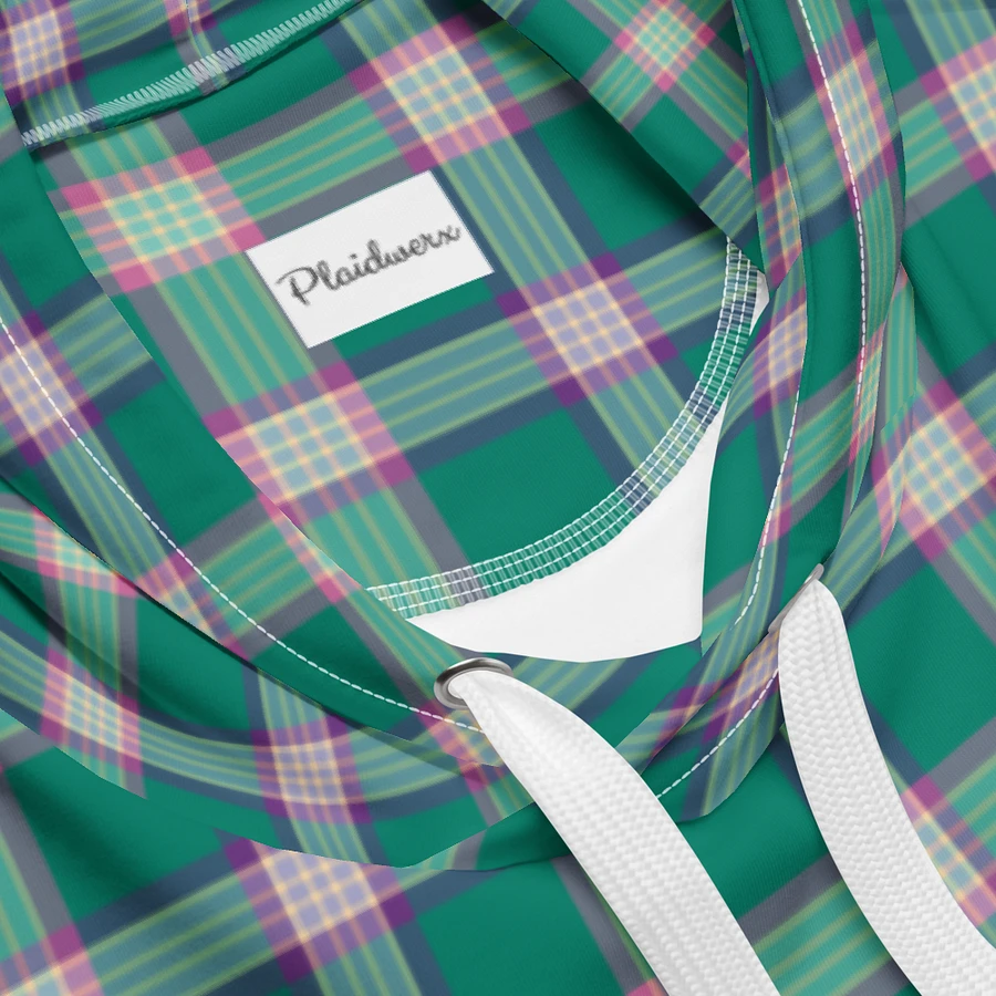 Emerald Green and Purple Plaid Hoodie product image (10)
