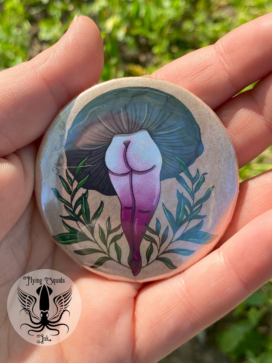 Button- Mushie Tooshie Asexual Flag product image (1)