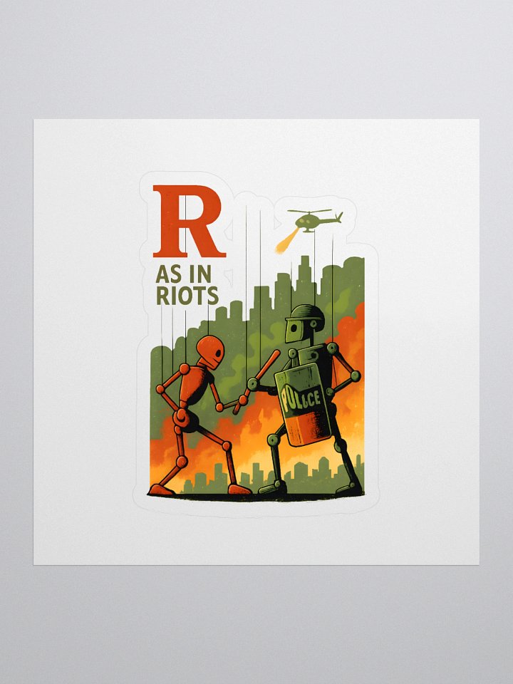 R as in riots sticker by dark alphabet product image (1)