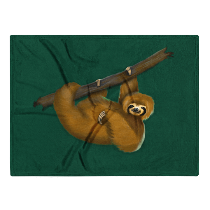 Chill Sloth Throw Blanket product image (2)