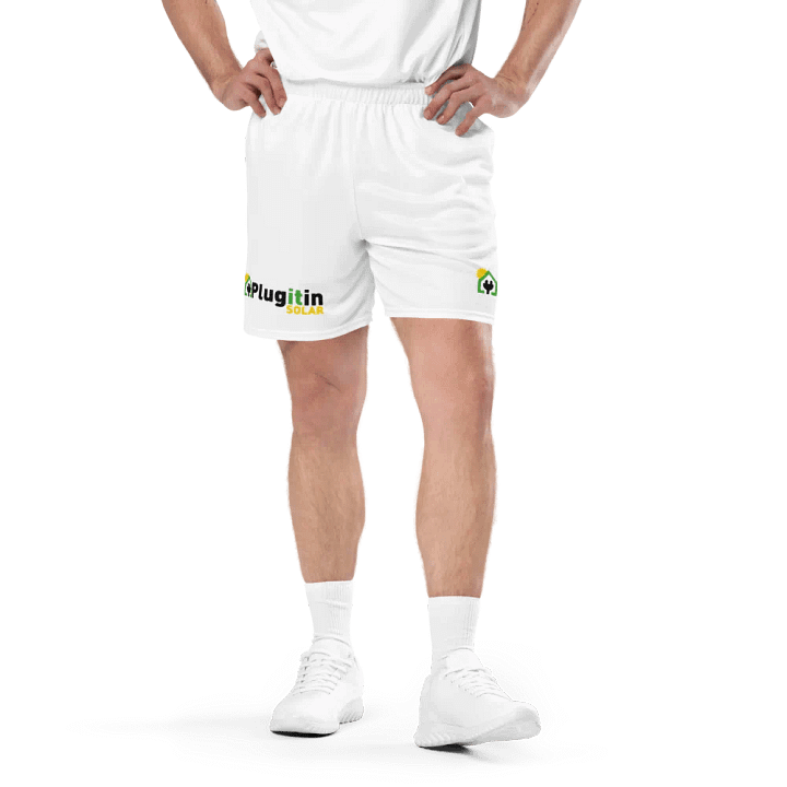 Plug It In Solar High-Quality Recycled Unisex Mesh Shorts product image (1)