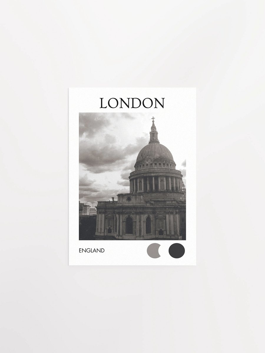 St. Paul's Eye - Black & White City Print product image (1)