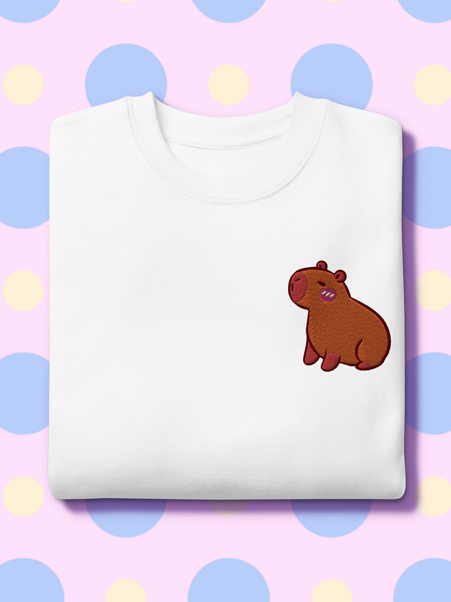 Cute Capybara Embroidered Premium Sweatshirt product image (3)