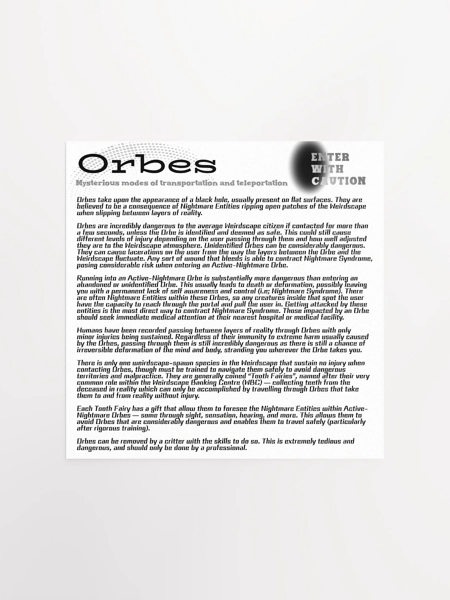 Orbes Website Square Matte Poster product image (1)