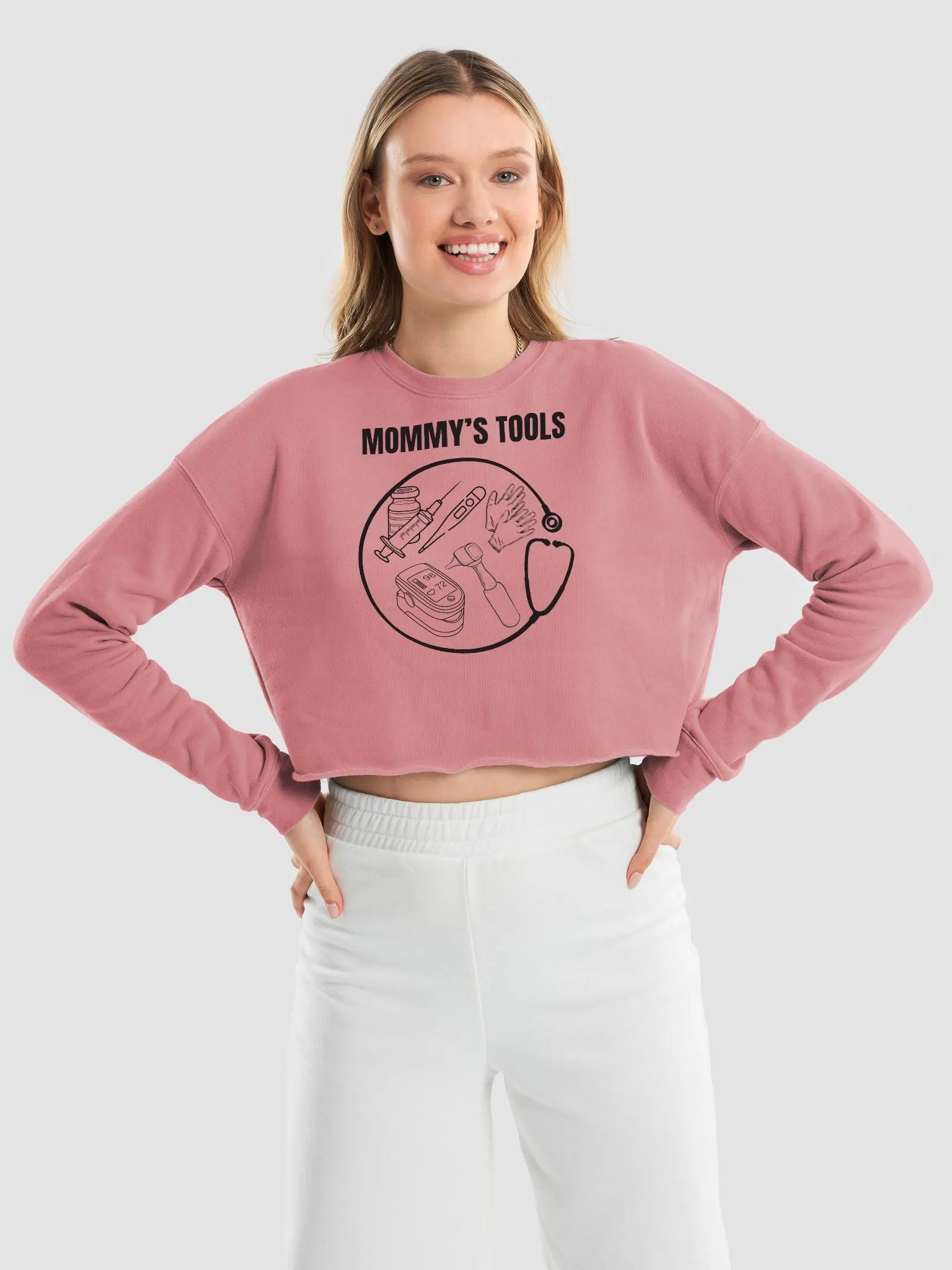 Mommy's Tools, Mindful Explorer Crop Sweatshirt product image (18)