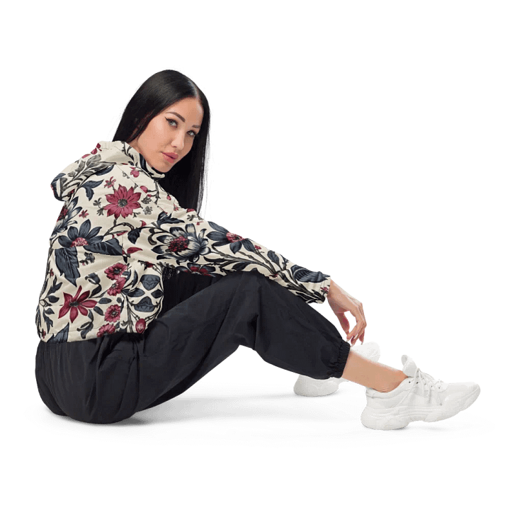 All-Over Print Women's Cropped Windbreaker Floral Chintz Women's Cropped Windbreaker product image (1)