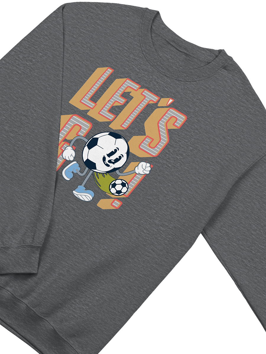 Lets Go Mascot Soccer Ball Character Crewneck Sweatshirt product image (2)