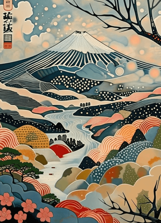 Mount Fuji Print Japanese Mountain Landscape Wall Art product image (5)