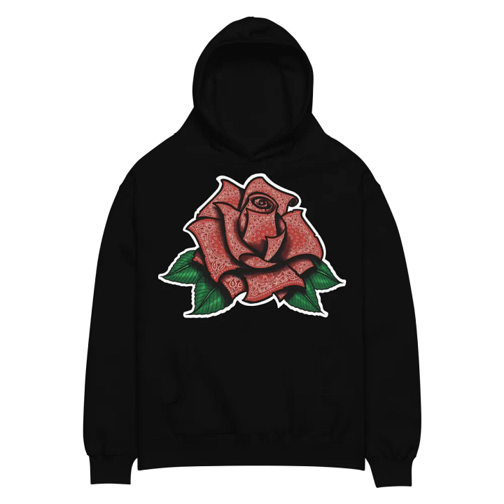 Red Rag Rose Hoodie Premium Oversized Hoodie by AS Colour product image (2)