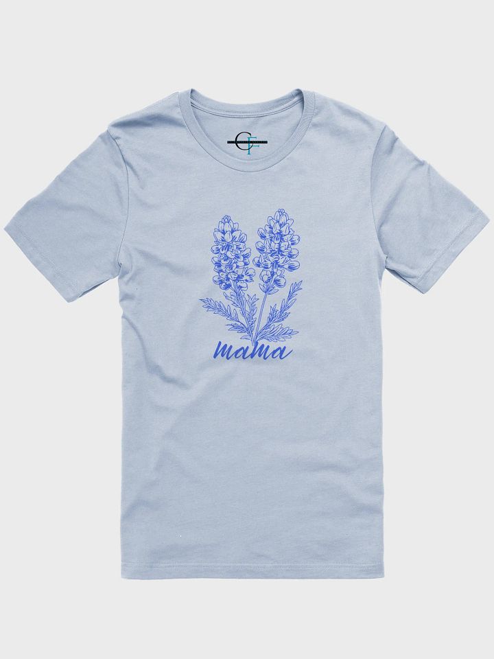 Texas Mama Bluebonnet Tee | Bella+Canvas Unisex Shirt | Line Art Floral Design product image (1)