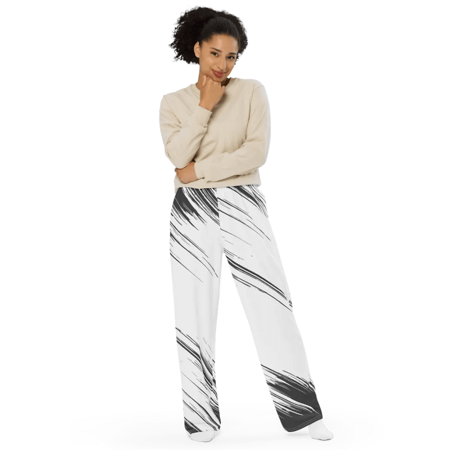 Pants black and white product image (5)