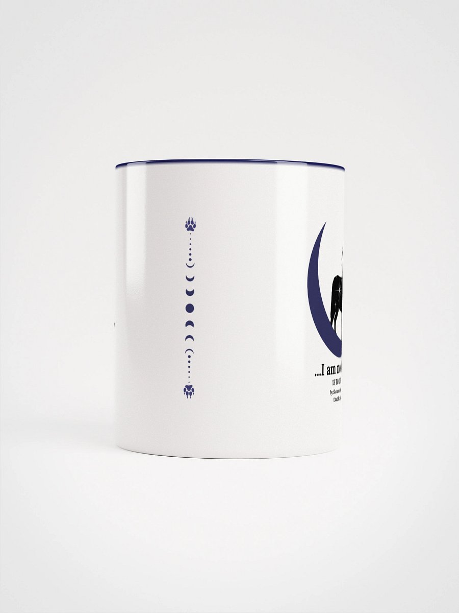 I am No Lion – Wolf and Moon Mug – 13 TO LIFE Mug with Dark Blue Interior and Handle product image (5)
