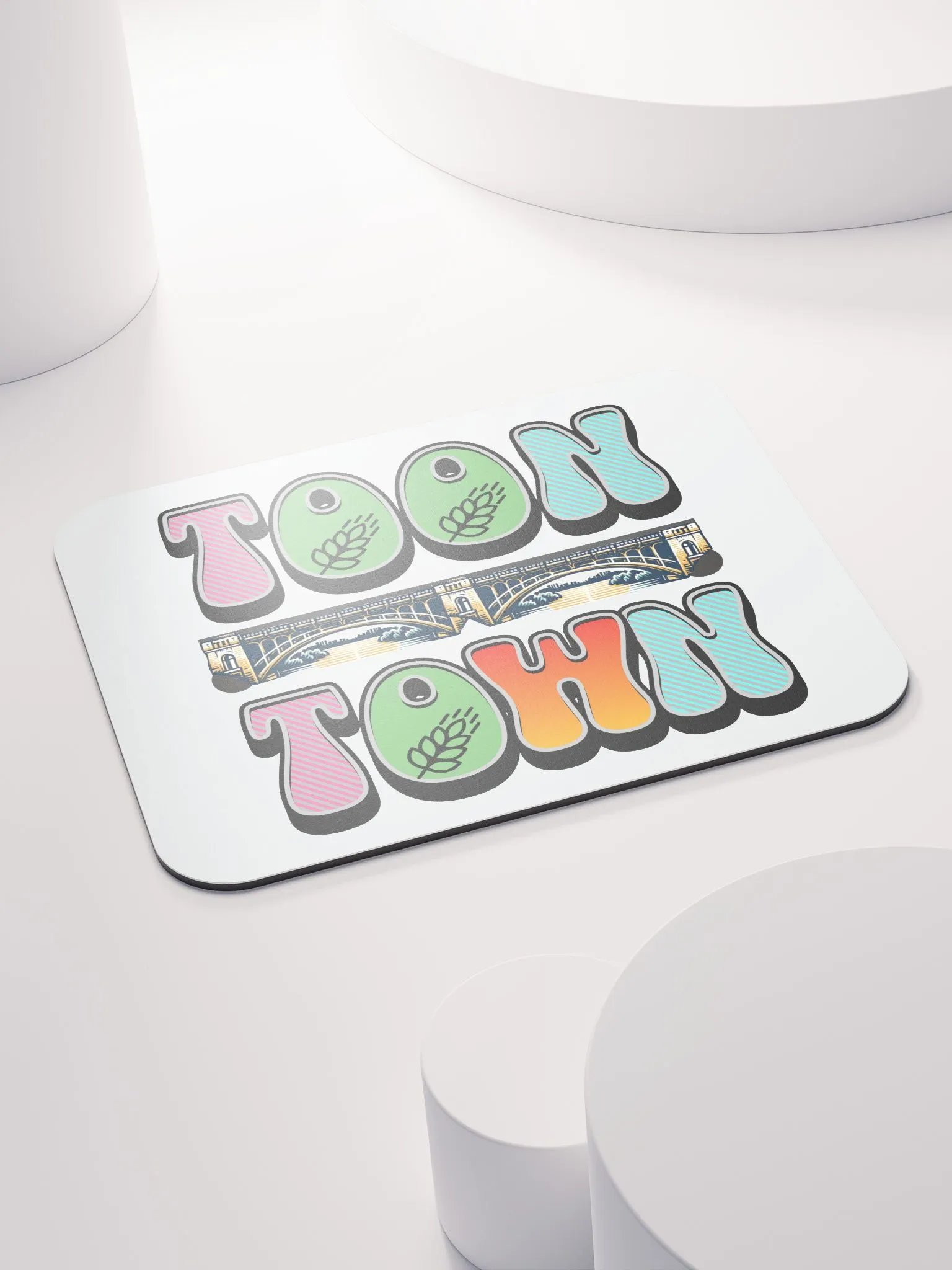 Toon Town Saskatoon Bridge Mouse Pad product image (4)