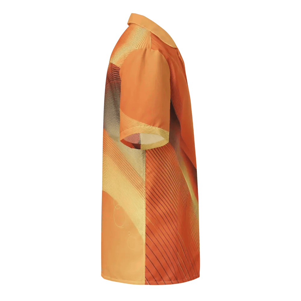 Men's Full-Print-5 Orange Hawaiian Shirt product image (4)