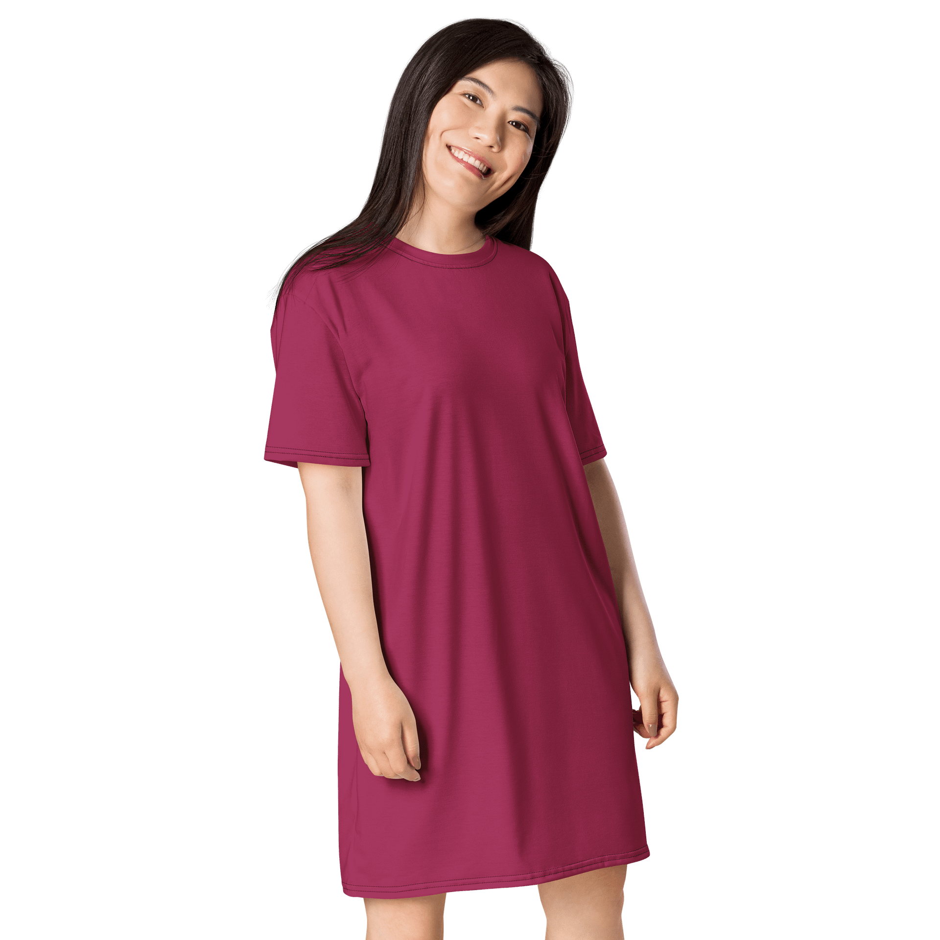 Oversized T-Shirt Dress - Bold Lipstick, Sizes 2XS-6XL product image (4)